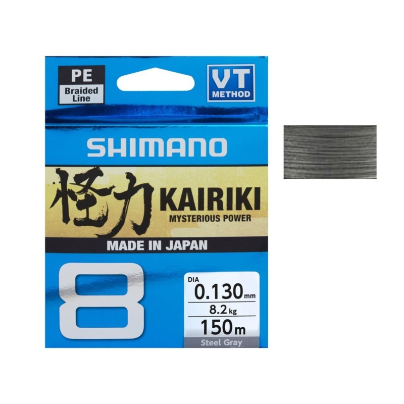 Plecionka Shimano Kairiki 8 Steel Gray 150m 0,06mm