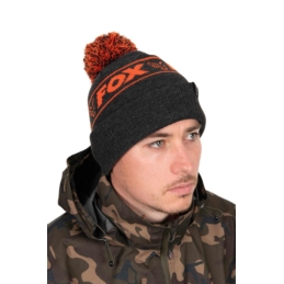 Fox Czapka Zimowa Bobble - Black Orange