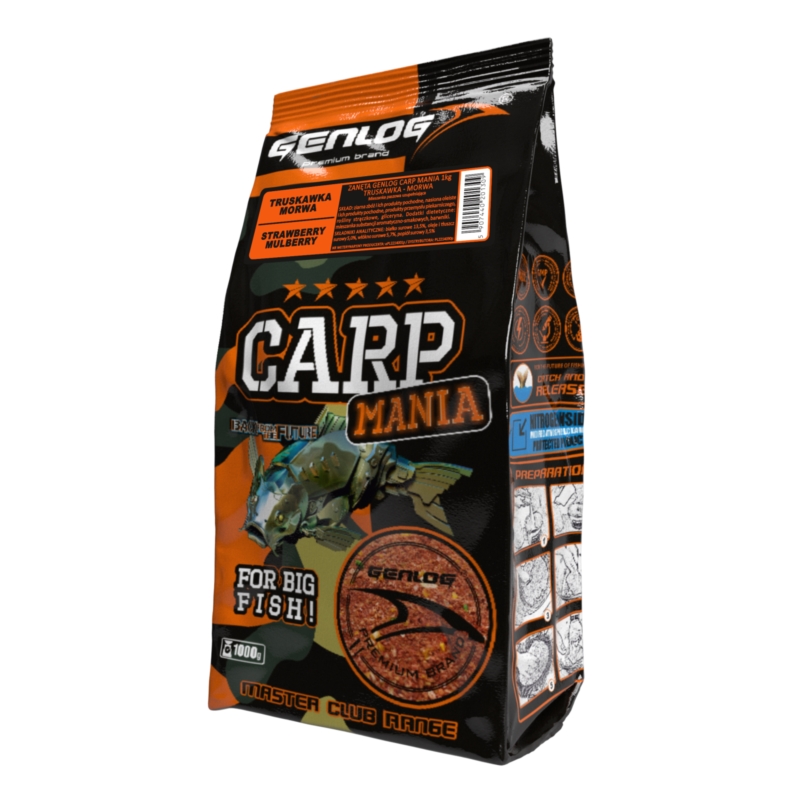 Zanęta Genlog Carp Mania Truskawka Morwa 1kg