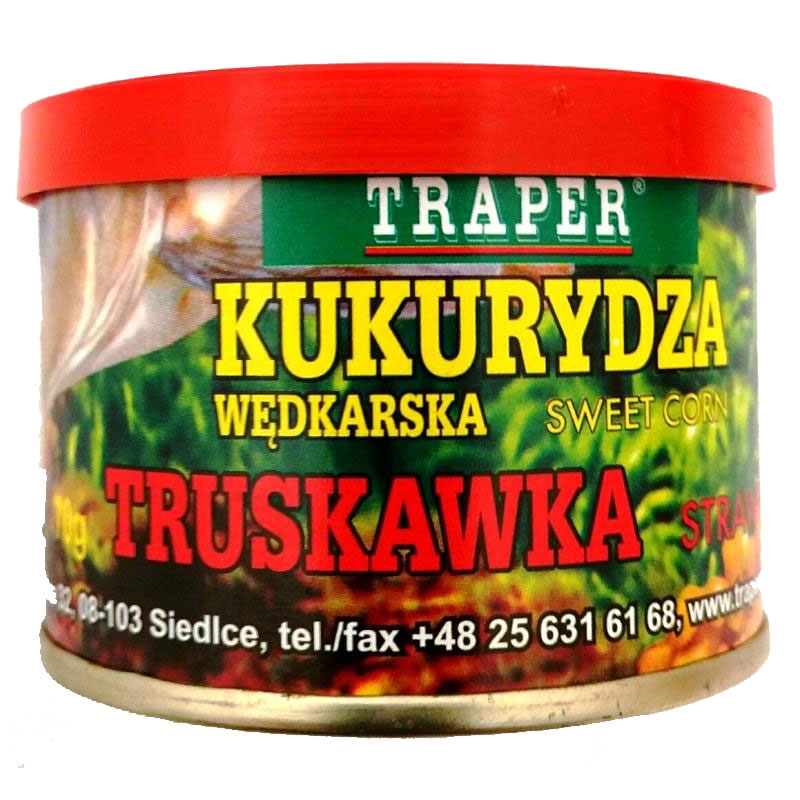 Kukurydza w puszce Truskawka 70g TRAPER