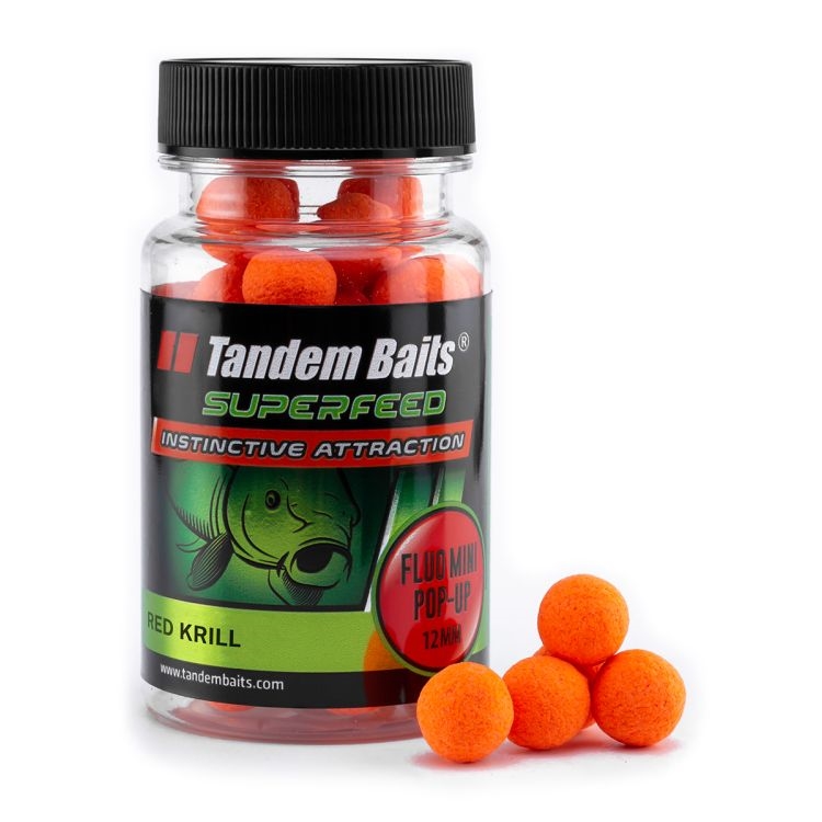 Tandem Baits SF Fluo Pop Up 12mm Czerwony Kryl Tandem Baits SF Fluo Pop Up 12mm Czerwony Kryl