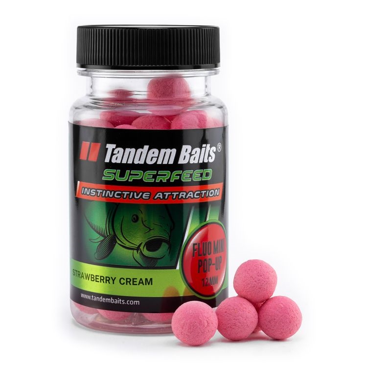 Tandem Baits SF Fluo Pop Up 12mm Truskawka Kremowa Tandem Baits SF Fluo Pop Up 12mm Truskawka Kremowa