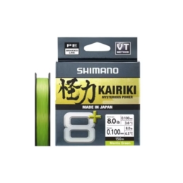 Plecionka Shimano Kairiki 8+ LimeGreen 150m 0,06mm
