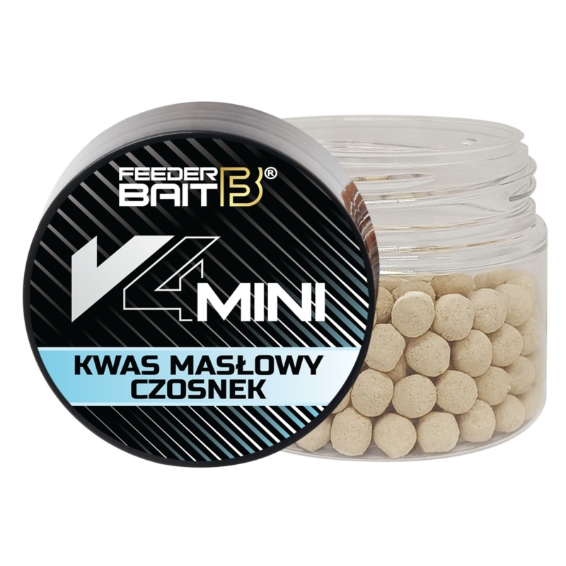 Feeder Bait V4 Mini 4mm Kwas Masłowy Czosnek Feeder Bait V4 Mini 4mm Kwas Masłowy Czosnek