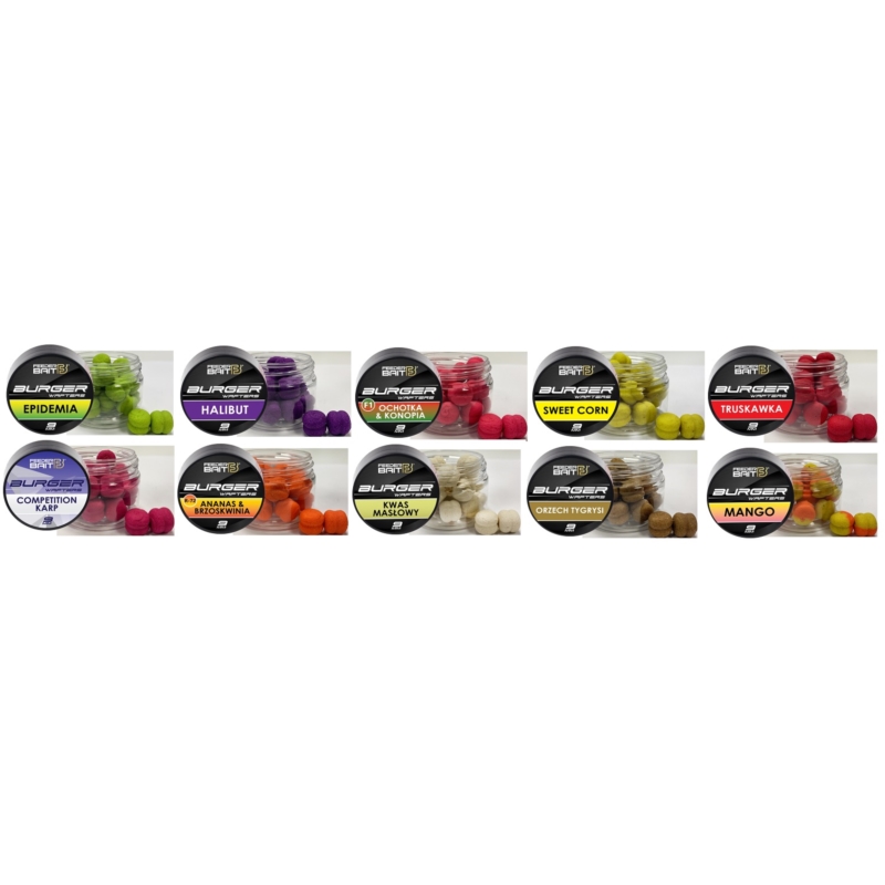 Feeder Bait Zestaw Fluo Burger Wafters 9mm Mix1