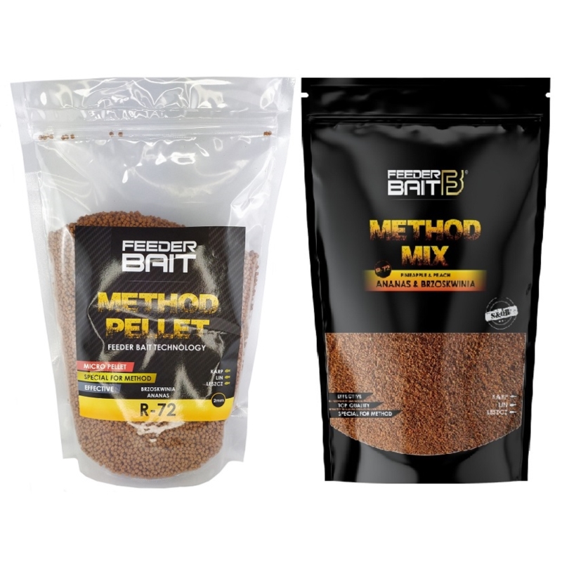 Feeder Bait Zestaw Method Brzoskwinia Ananas Mix1