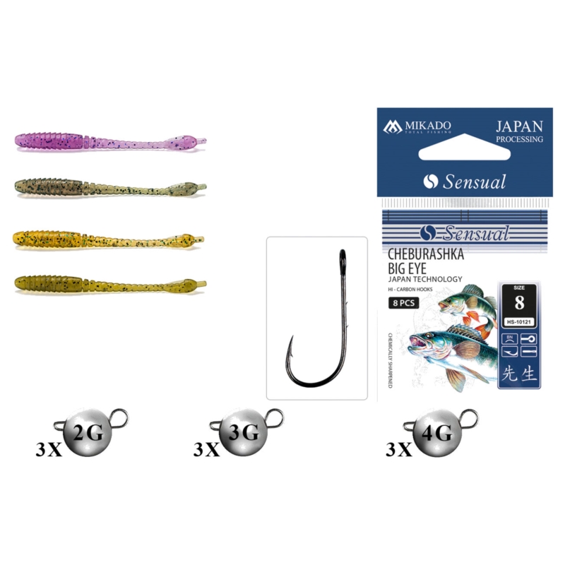 FishUp Zestaw ARW Worm 2’ 5,5cm Mix1
