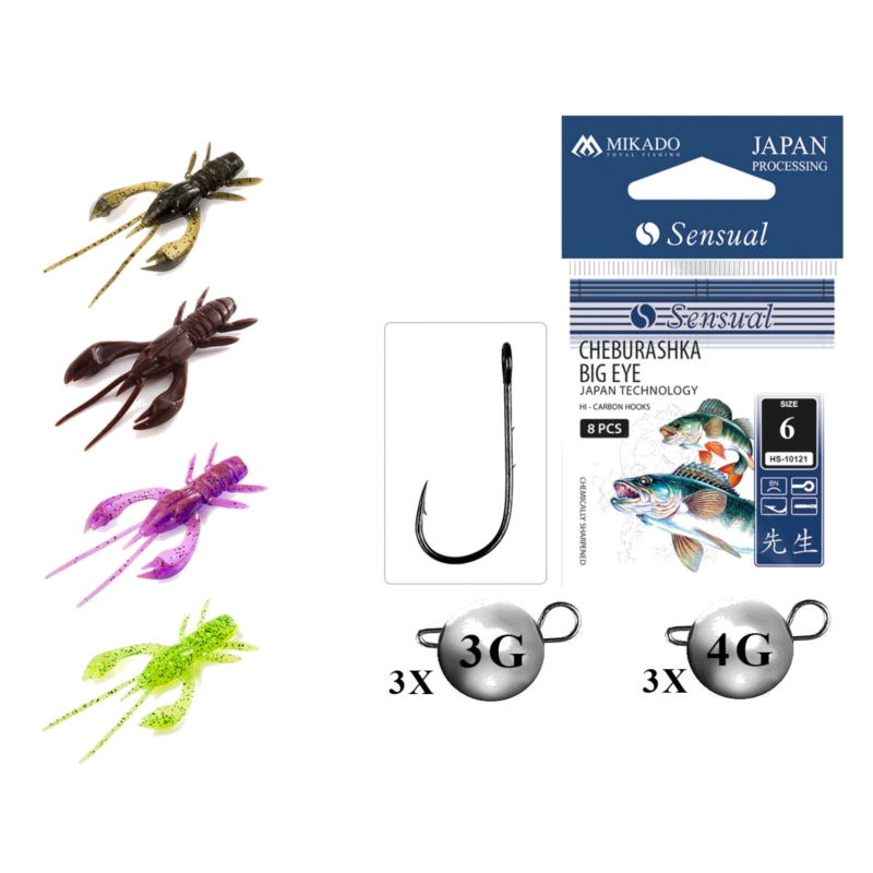 FishUp Zestaw Real Craw 1,5’ 3,6cm Mix2