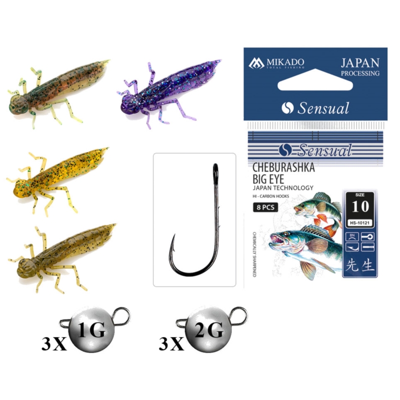 FishUp Zestaw Dragonfly 1,2’ 3cm Mix1