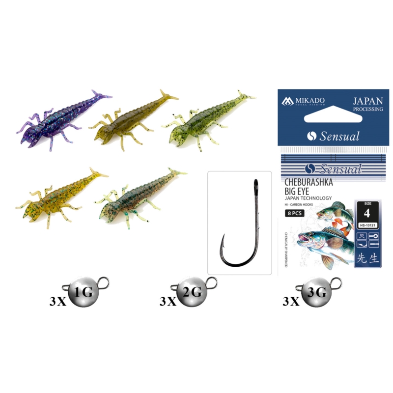 FishUp Zestaw Diving Bug 2’ 5cm Mix1