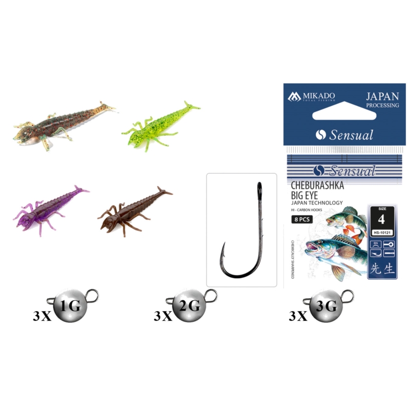FishUp Zestaw Diving Bug 2’ 5cm Mix2