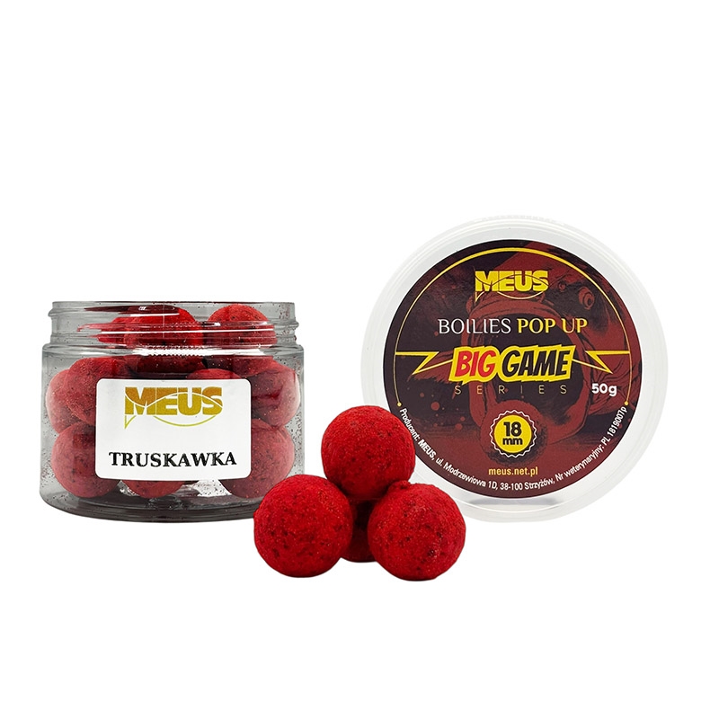 Meus Kulki Big Game Pop Up 18mm Truskawka