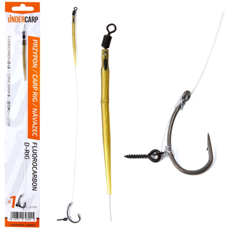 UnderCarp Przypon karpiowy Fluorocarbon D-Rig Nr6