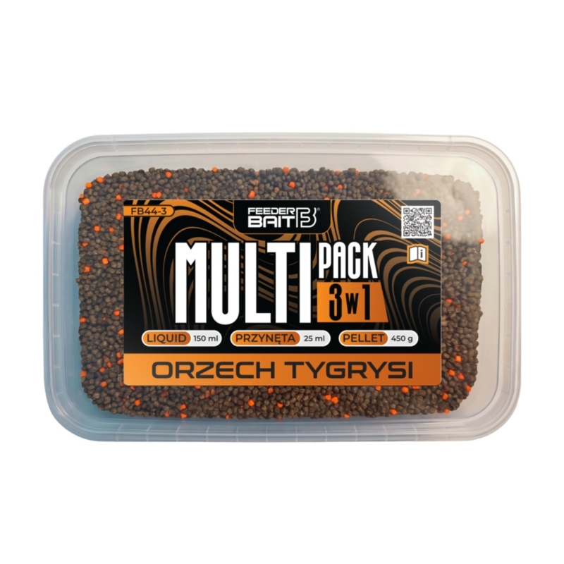 Feeder Bait Pellet Multipack 3w1 Orzech Tygry 450g
