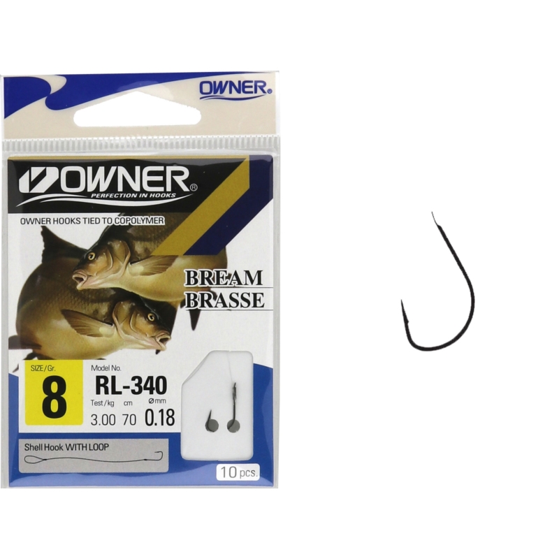 Haczyki Przyponem Owner Chinta RL 70cm Nr12 0,12mm
