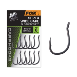 Fox Haczyki Carp Hooks Wide Gape Out Turned Nr6