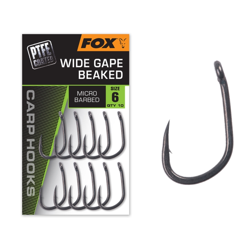 Fox Haczyki Carp Hooks Wide Gape Beaked Nr6