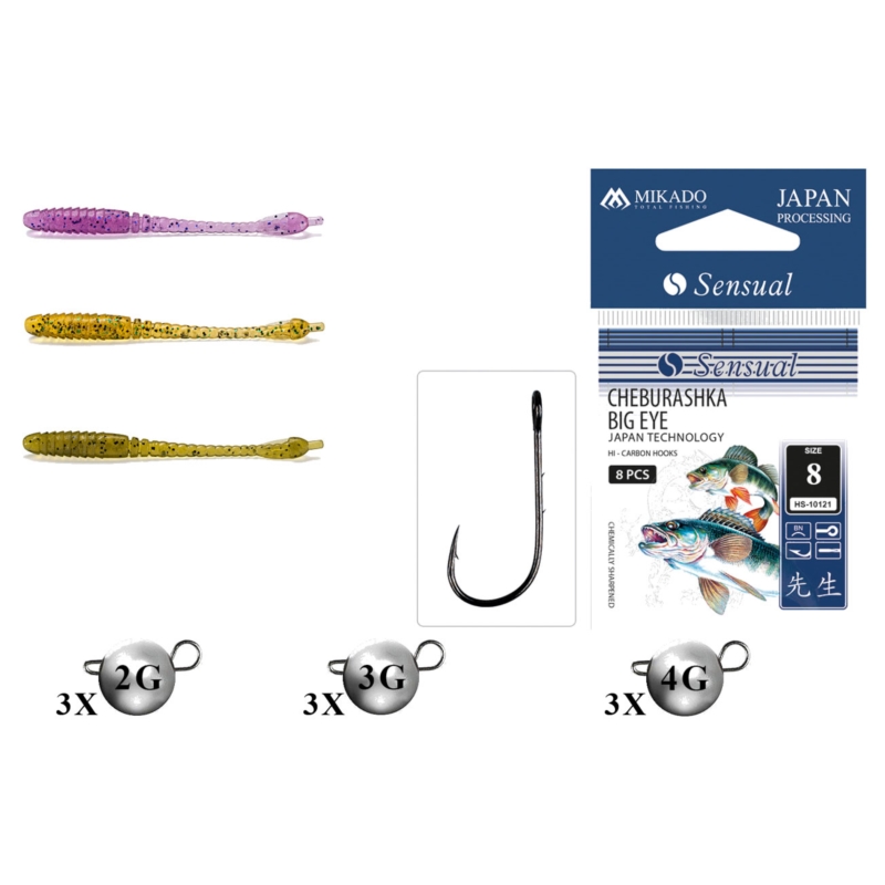 FishUp Zestaw ARW Worm 2’ 5,5cm Mix1