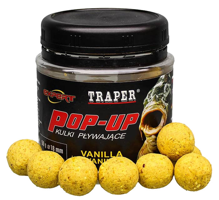Kulki proteinowe Pop Up Traper Wanilia 18mm 50g