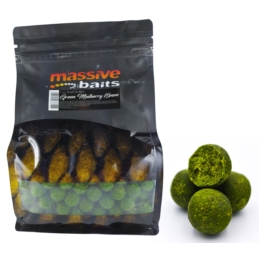 Massive Baits Kulki Green Mulberry 18mm 1kg