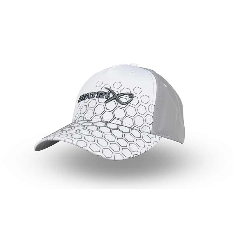 Matrix Czapka Hex Print Baseball Cap White