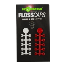 Korda Stopery Floss Caps Biały Czerwony