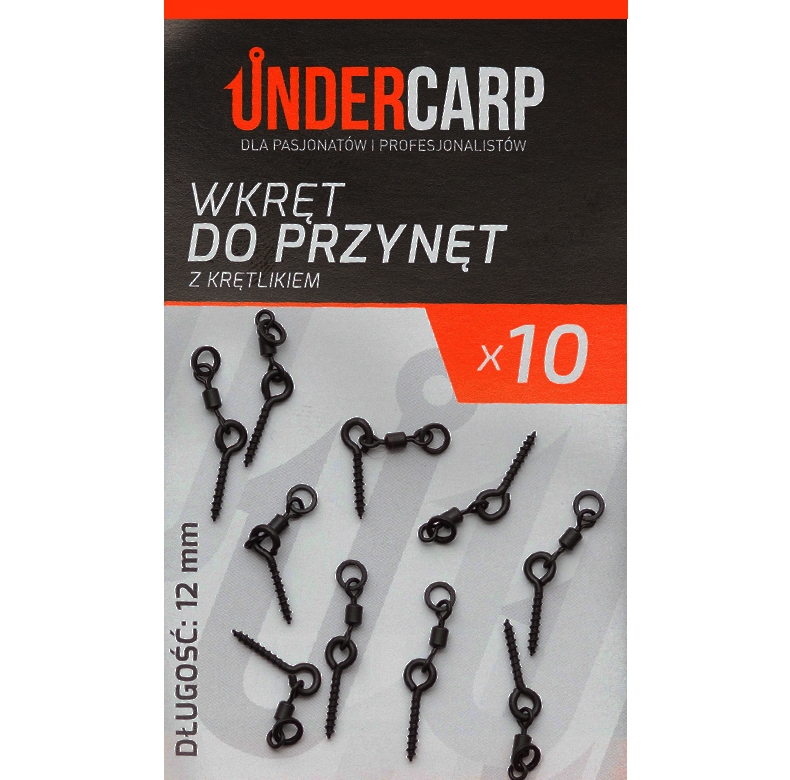 UnderCarp Wkręt do przynęt z krętlikiem 12mm