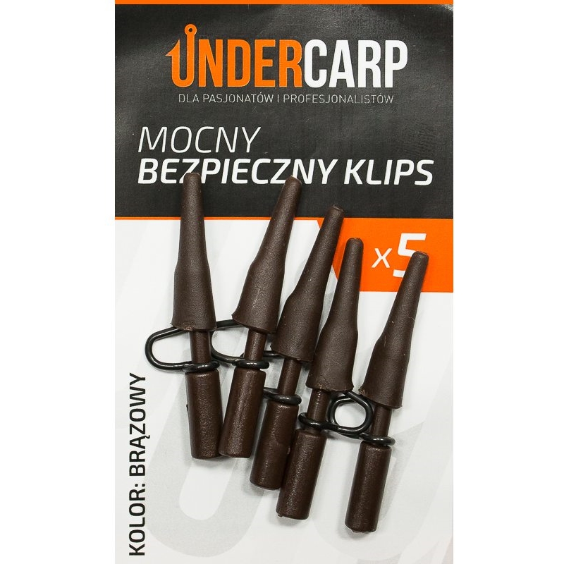 UnderCarp Mocny bezpieczny Klips Brązowy