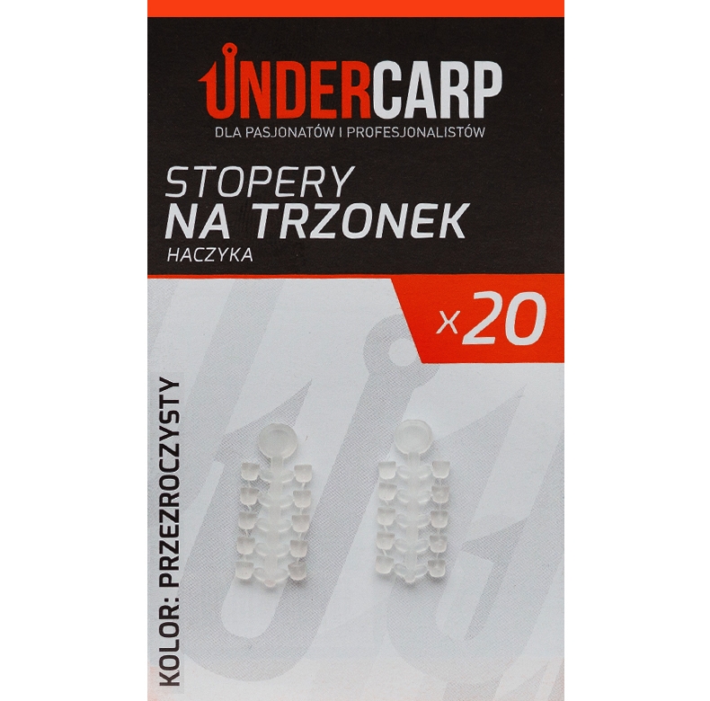 UnderCarp Stopery na trzonek haczyka przeźroczysty