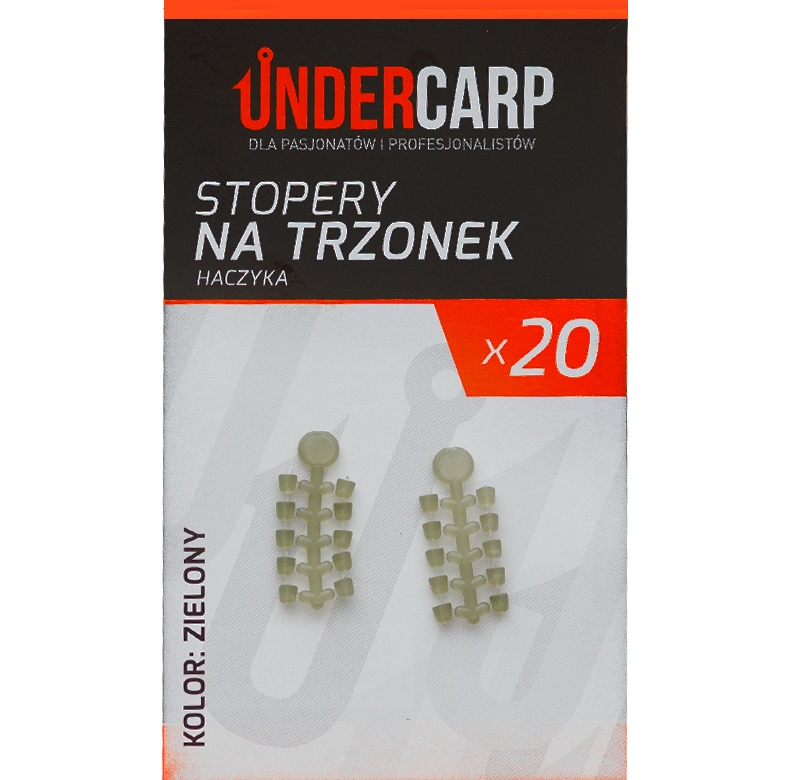 UnderCarp Stopery na trzonek haczyka Zielony