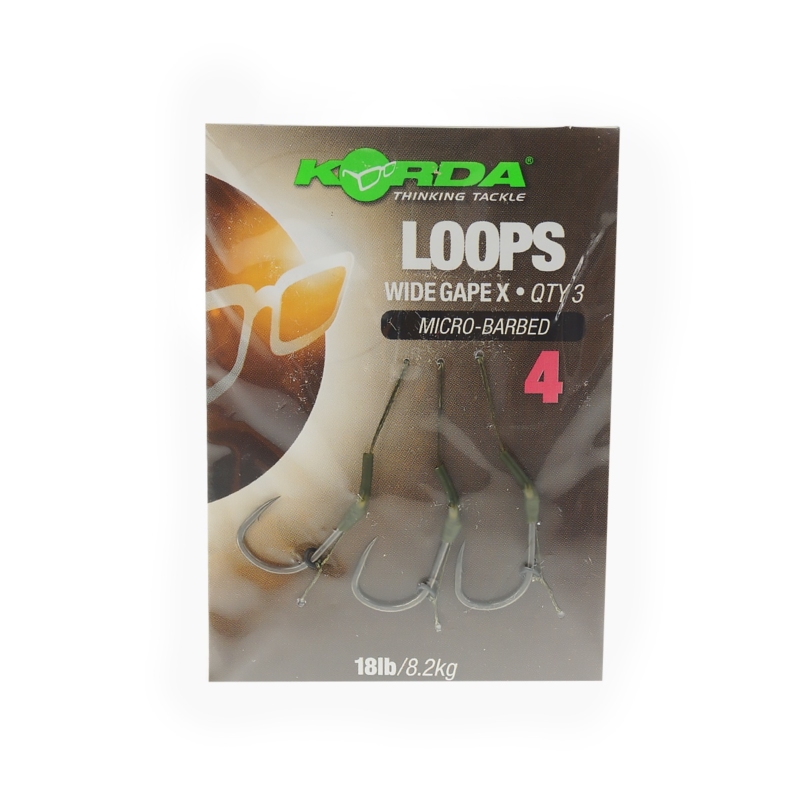 Korda Haczyki Loop Rigs DF Wide Gape X 18lb Nr4