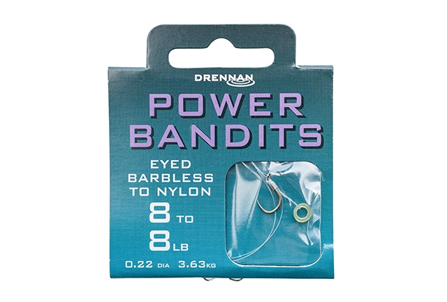 Haczyki Drennan Power Bandit Gumka + Przypon Nr8