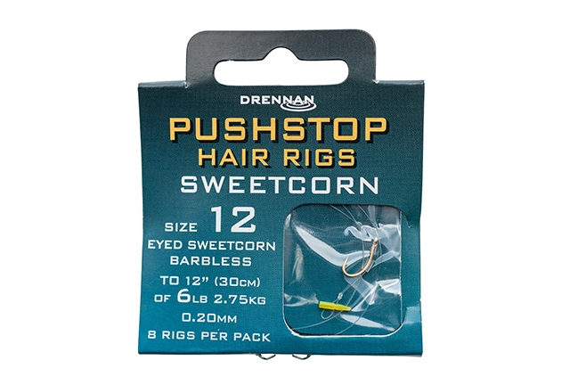 Haczyki Drennan Sweetcorn Pushstop Przypon Nr8