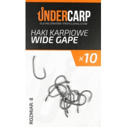 UnderCarp Teflonowe haki karpiowe WIDE GAPE Nr8