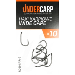 UnderCarp Teflonowe haki karpiowe WIDE GAPE Nr6