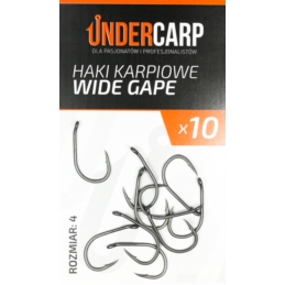 UnderCarp Teflonowe haki karpiowe WIDE GAPE Nr4