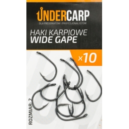 UnderCarp Teflonowe haki karpiowe WIDE GAPE Nr2