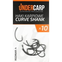 UnderCarp Teflonowe haki karpiowe CURVE SHANK Nr4